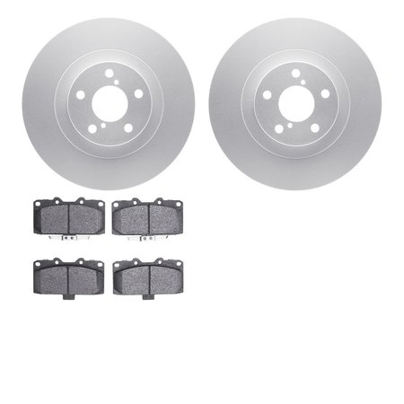 DYNAMIC FRICTION CO 4602-13010, Geospec Rotors with 5000 Euro Ceramic Brake Pads, Silver 4602-13010